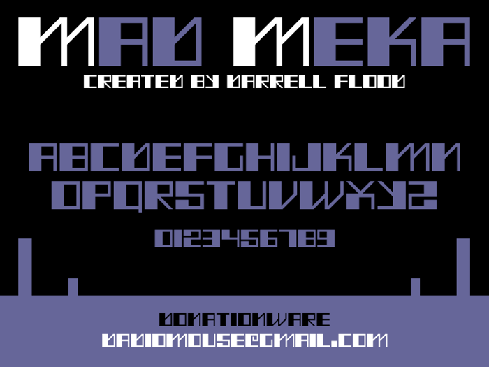 Mad Meka Font poster