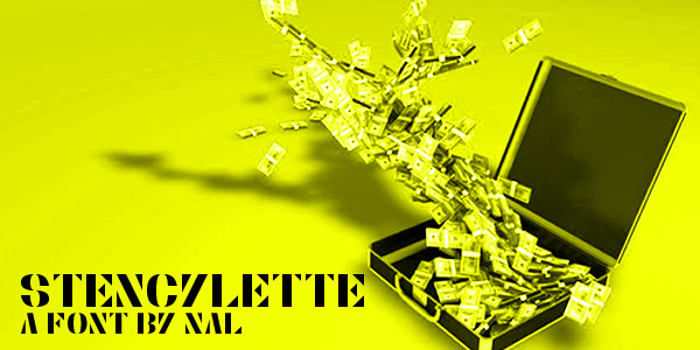 Stencylette Font poster