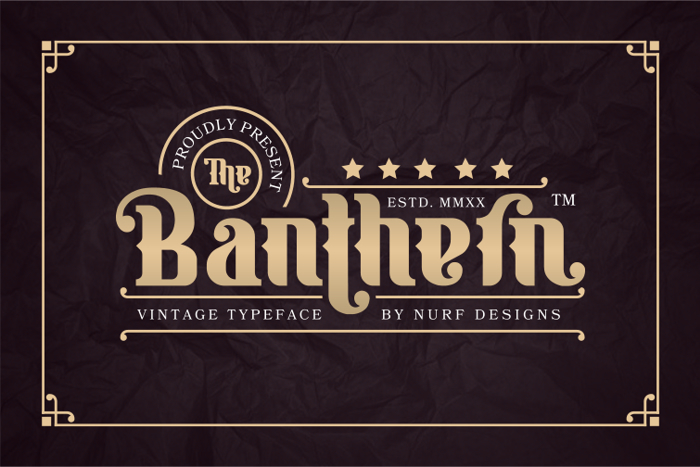 Banthern Font poster