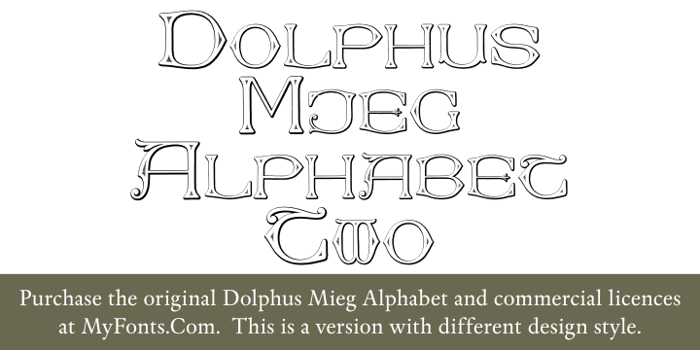 Dolphus-Mieg Alphabet Two Font poster