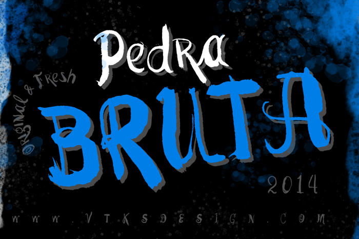 Vtks Pedra Bruta Font poster