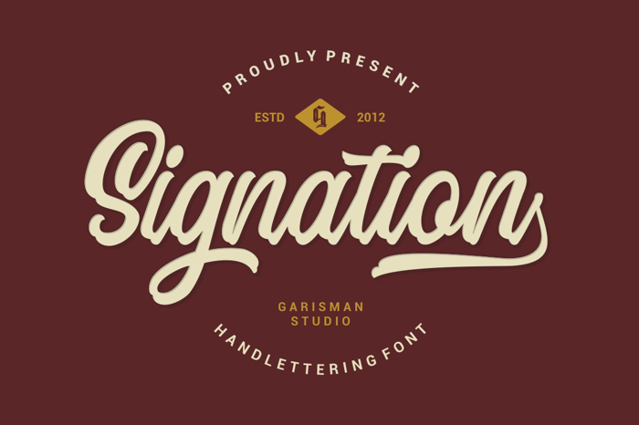 Signation Font poster