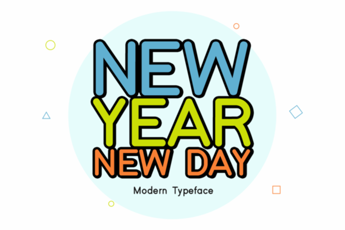 New Year New Day Font poster