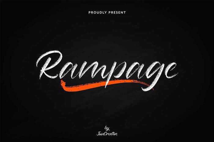 Rampage - for Font poster