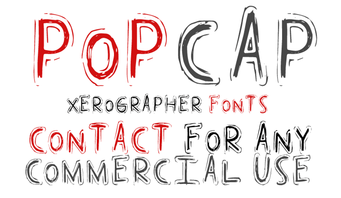 Pop Cap Font poster