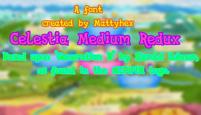 Celestia Redux Font poster