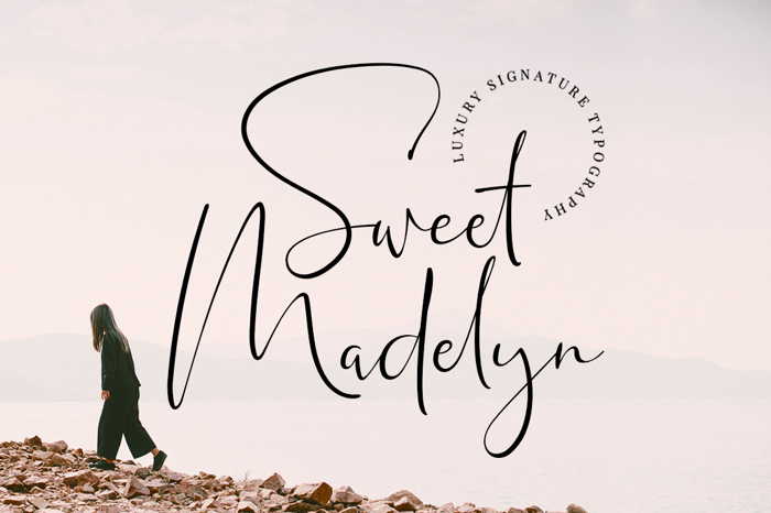 Sweet Madelyn Font poster