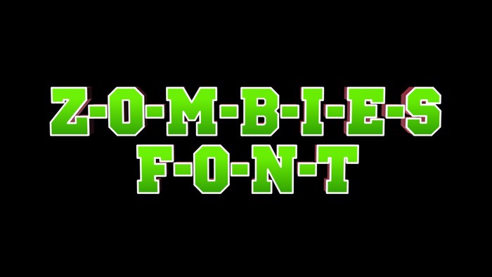 ZOMBIES Font poster