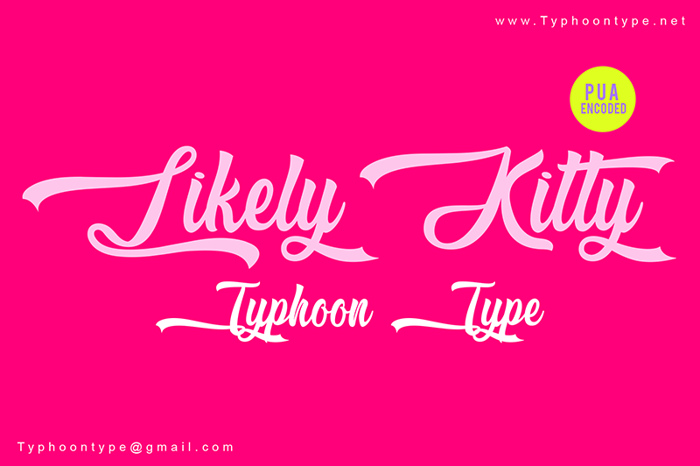 Likely Kitty Font poster