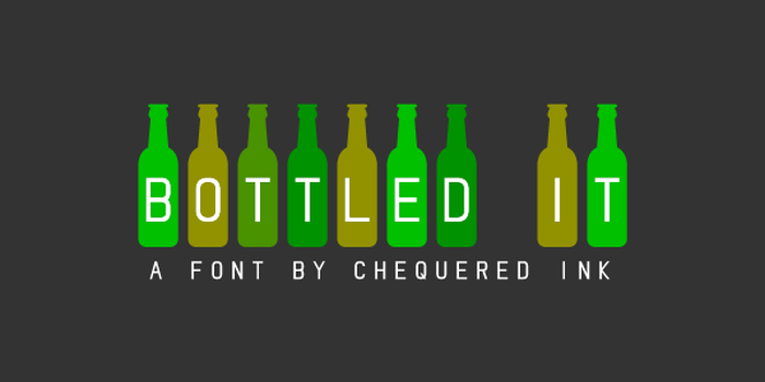 Bottled It Font poster