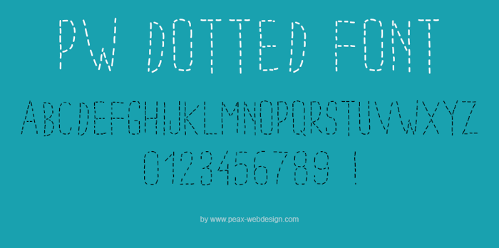 PWDottedFont Font poster