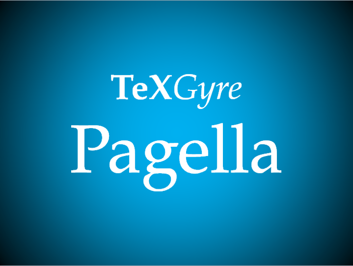 TeXGyrePagella Font poster