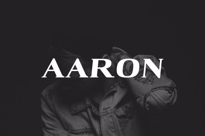 Aaron Black Font poster