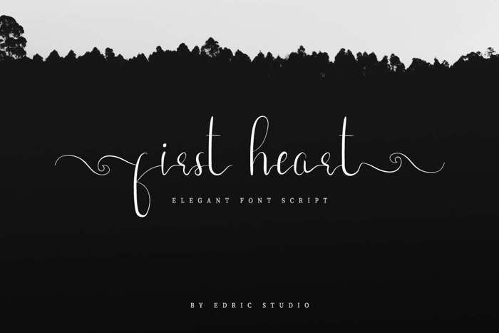 First Heart Font poster