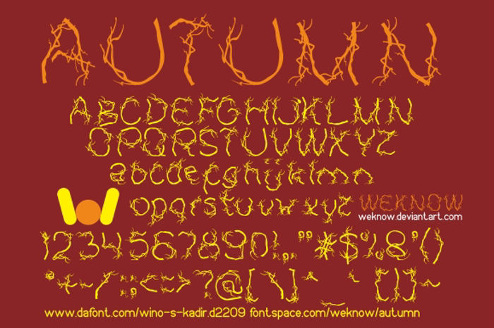 AUTUMN Font poster