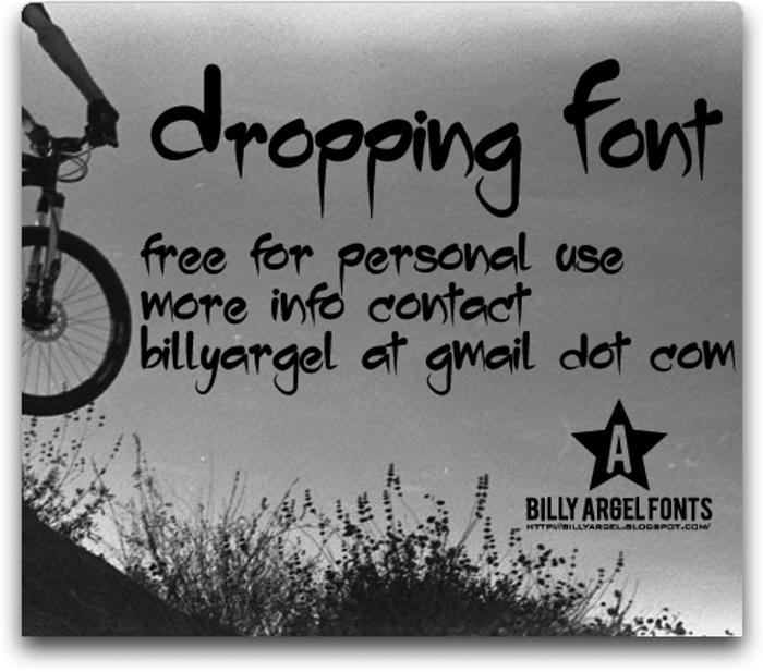 Dropping Font poster