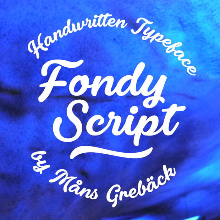 Fondy Script Font poster