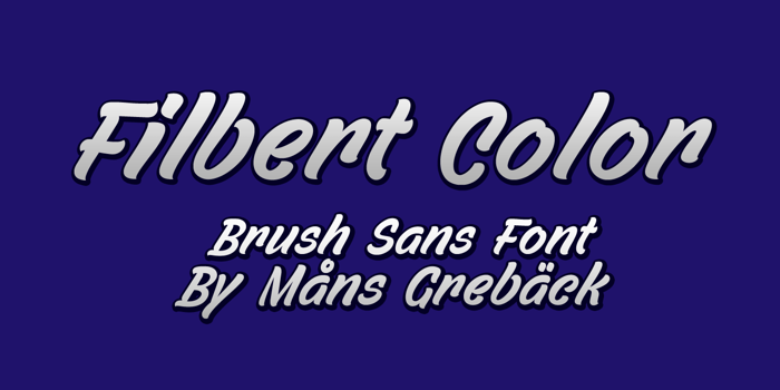 Filbert Color Font poster
