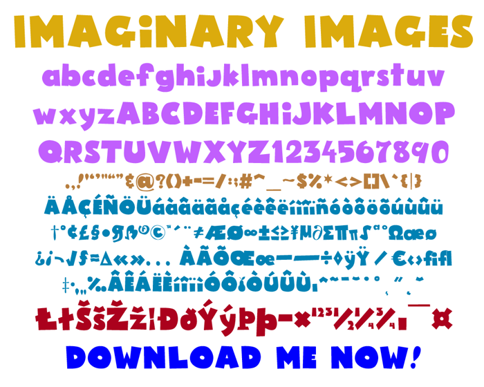 Imaginary Images Font poster