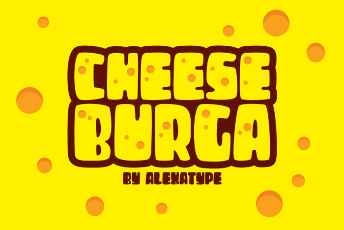 CHEESEBURGA Font poster