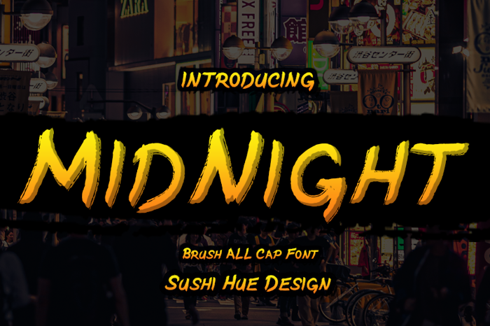 MidNight Font poster