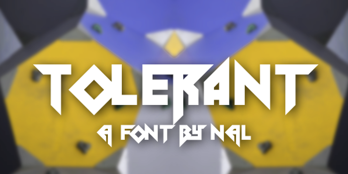 Tolerant Font poster