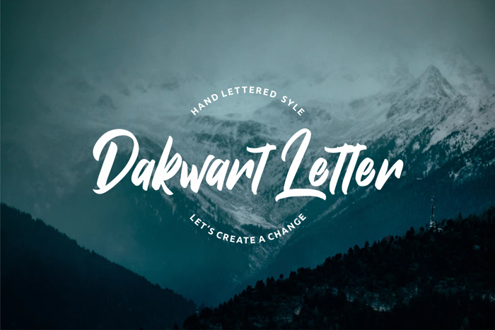 Dakwart Letter Font poster
