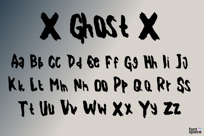 X Ghost X Font poster