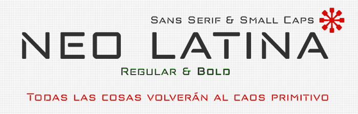 neo latina Font poster