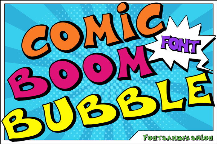 Comic Boom Bubble Font poster