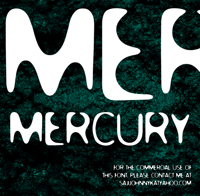 MERCURY Font poster