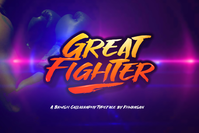 Great Fighter Font poster
