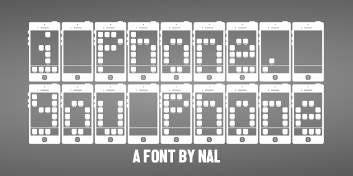 I Phone, You Phone Font poster