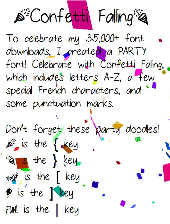 ConfettiFalling Font poster