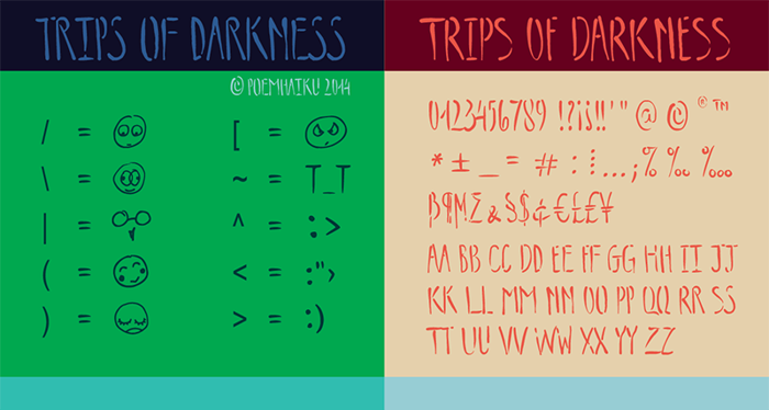 Trips of Darkness Demo Font poster