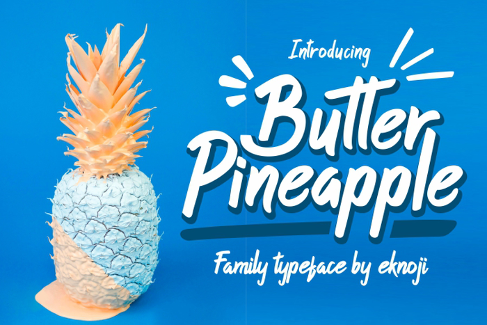 Butter Pineapple Font poster