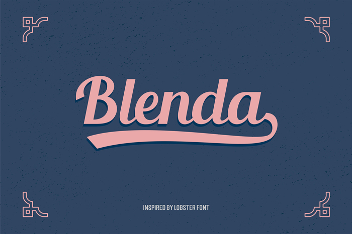 Blenda Script Font poster