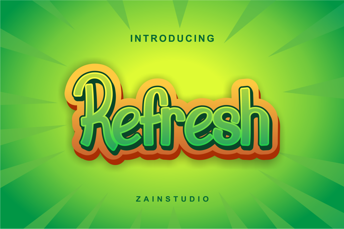 Refresh Font poster
