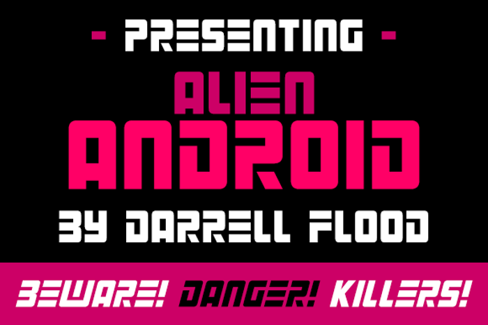Alien Android Font poster