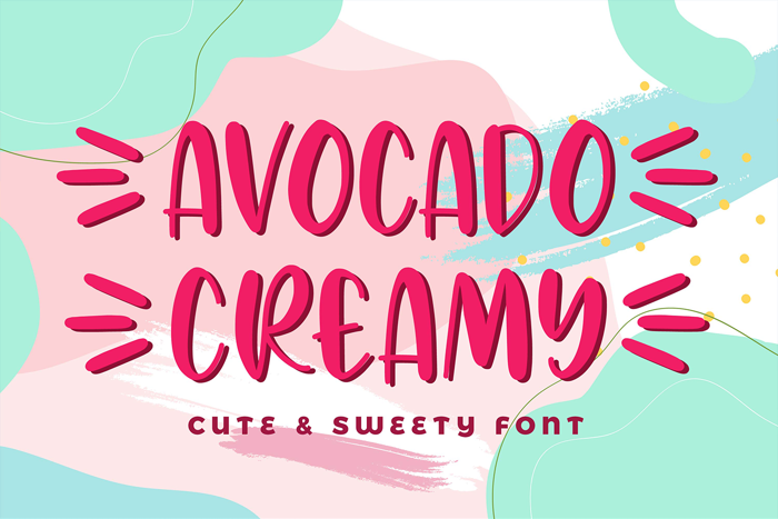 Avocado Creamy Font poster