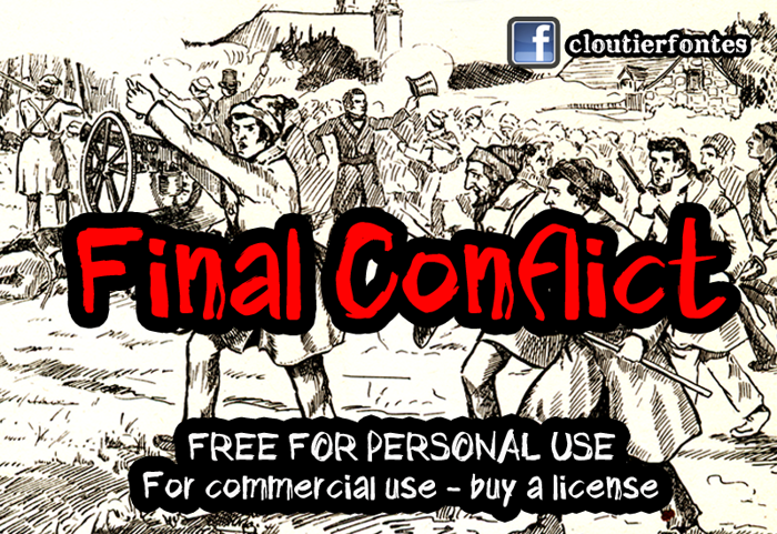 CF Final Conflict Font poster