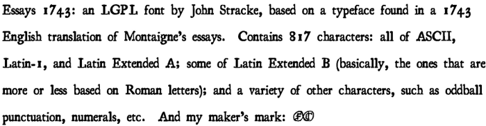 Essays 1743 Font poster