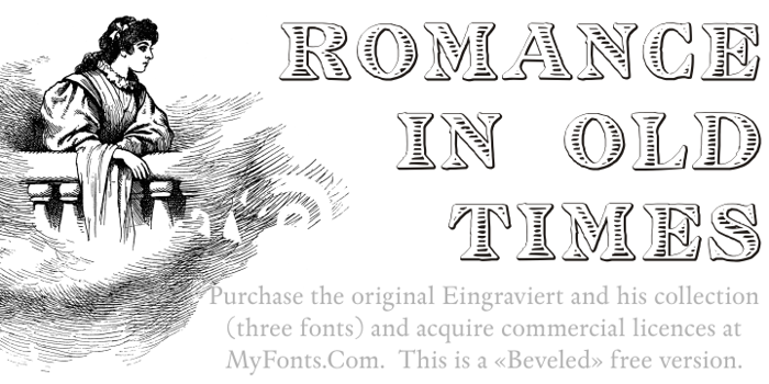 Eingraviert Beveled Font poster