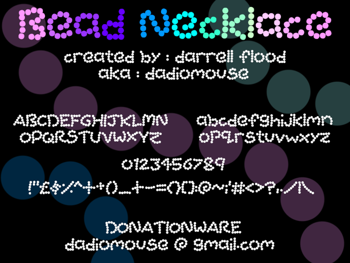 Bead Necklace Font poster
