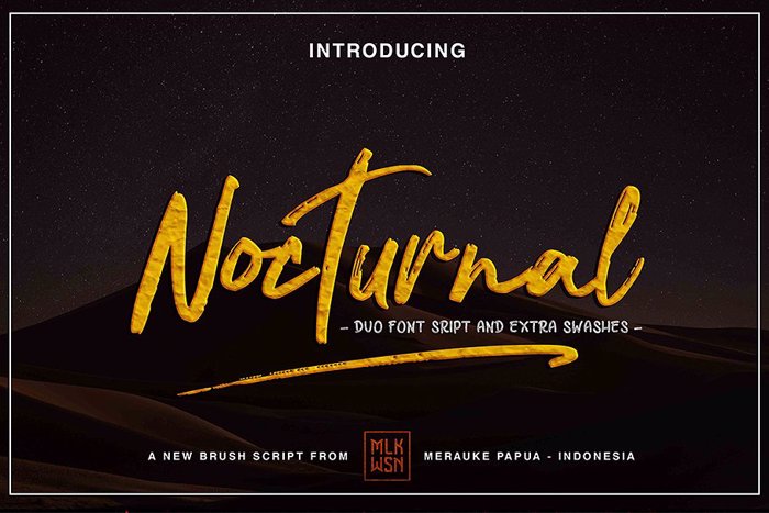 Nocturnal Font poster