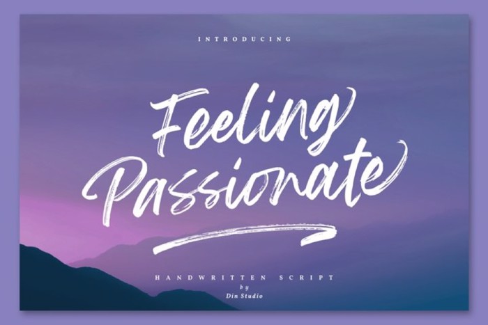 Feeling Passionate Font poster