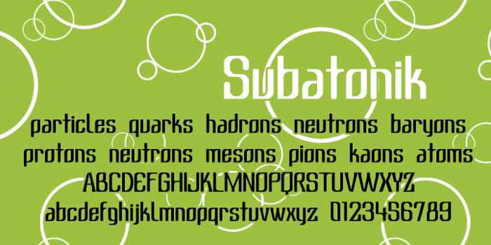 Subatonik Font poster