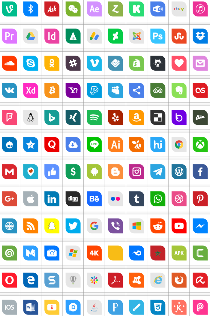 Icons Social Media 1 Font | elharrak | FontSpace
