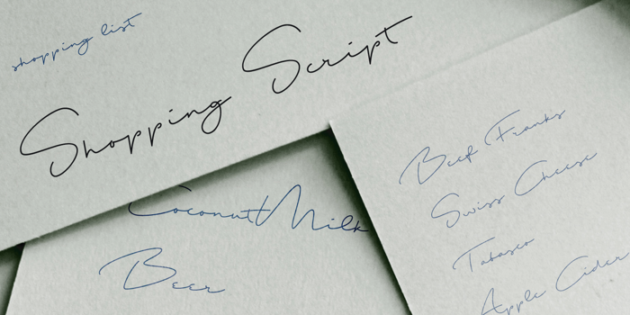 Shopping List Demo Font poster