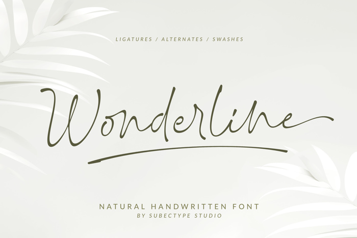 Wonderline Font poster